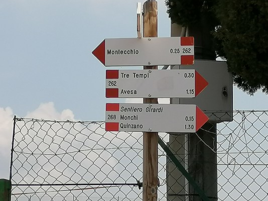 segnavia sentieri CAI 262 e 268 Girardi segnavia sentieri CAI 262 e 268 Girardi