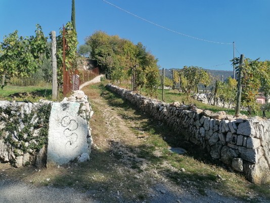 accanto a Villa Rovereti sentiero in salita per Via Rovereti accanto a Villa Rovereti sentiero in salita per Via Rovereti
