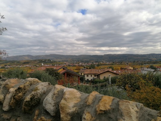 Panorami salendo verso Castelrotto sentiero Sorasengi in ombra per fortuna