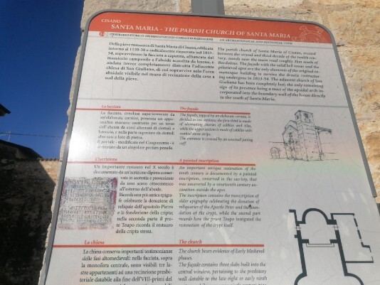tabella illustrattiva chiesa Santa Maria Cisano tabella illustrattiva chiesa Santa Maria Cisano