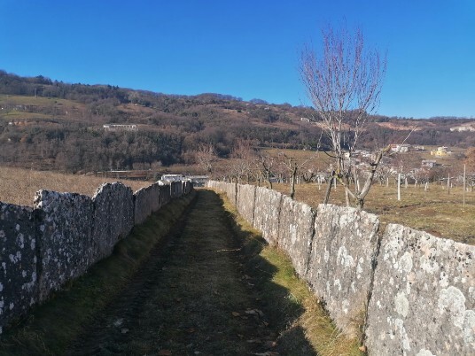 discesa a Vaggimal bellissimo tratto sentiero lastre di pietra discesa a Vaggimal bellissimo tratto sentiero lastre di pietra