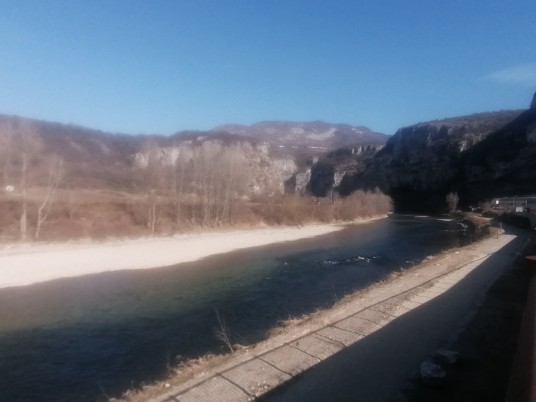 Adige a Volargne inizio ciclopedonale Adige a Volargne inizio ciclopedonale
