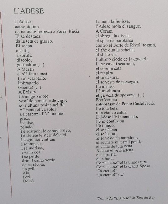 L'adese di Tolo da Re poesia su Adige fiume L'adese di Tolo da Re poesia su Adige fiume