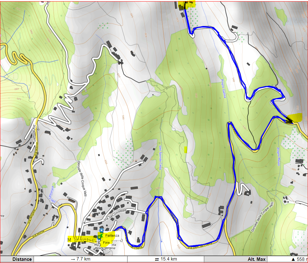 map Montecchio - Casotti map Montecchio - Casotti