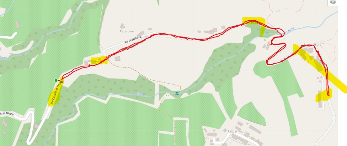 Mappa percorso Ara Preperchiusa Mappa percorso Ara Preperchiusa