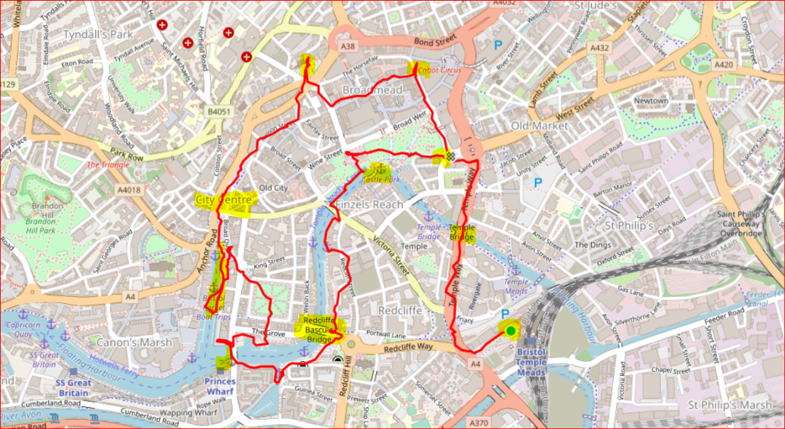 Mappa Bristol walk Mappa Bristol walk
