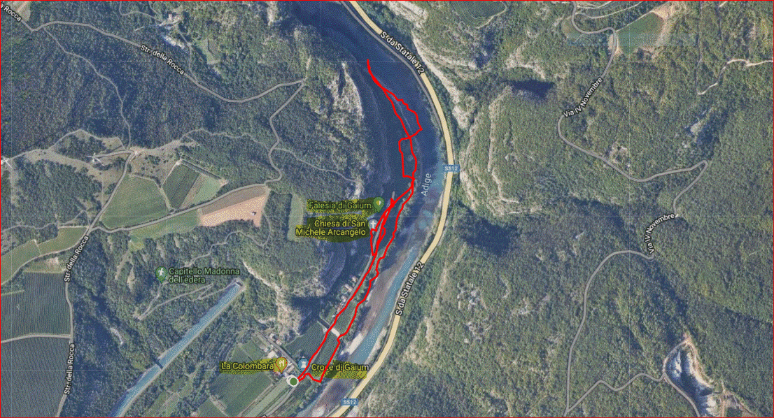 Mappa percorso Gaium Mappa percorso Gaium