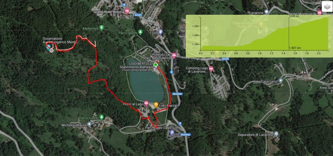 Mappa percorso percorso Lavarone Monte rust osservatorio Mappa percorso percorso Lavarone Monte rust osservatorio