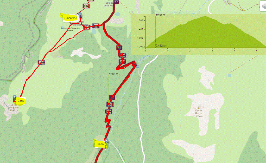 Mappa Corno d'Aquilio Mappa Corno d'Aquilio