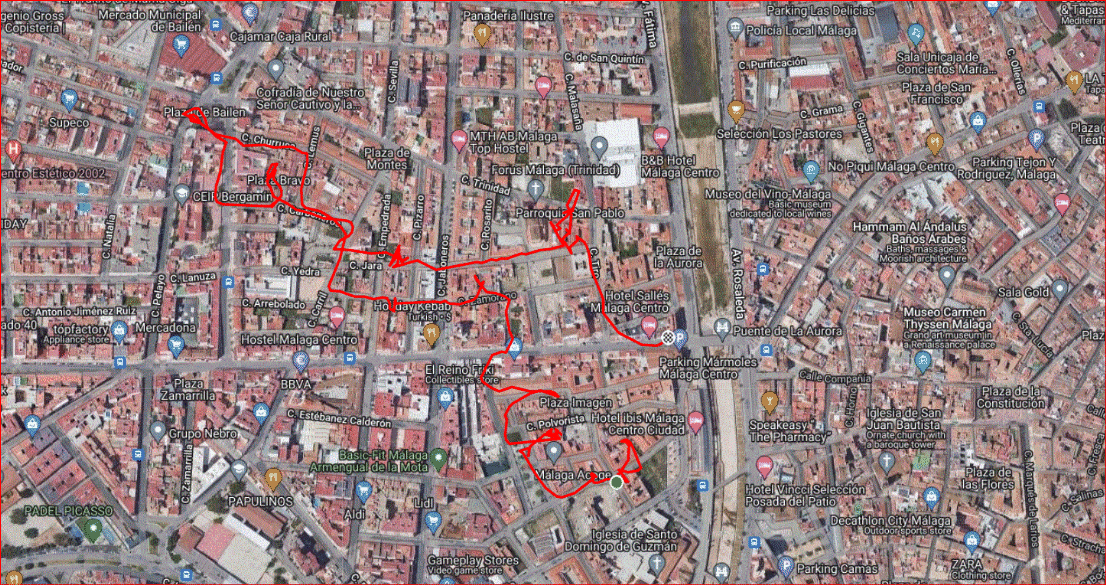 Mappa Malaga patios Mappa Malaga patios