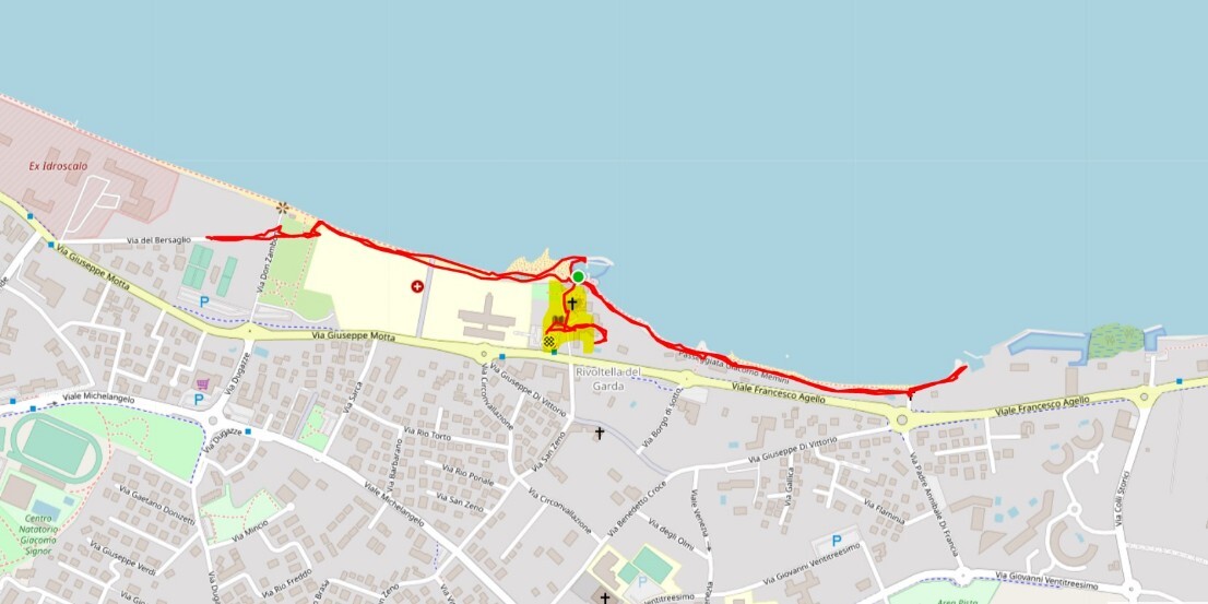 Mappa percorso Rivoltella Lago Garda Mappa percorso Rivoltella Lago Garda