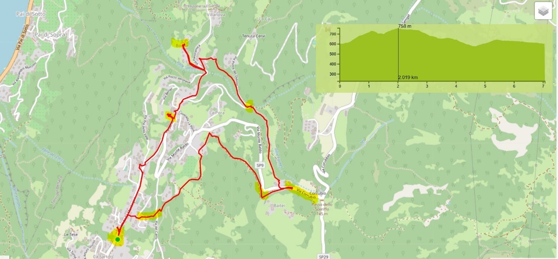 Mappa percorso San Zeno di Montagna - castagni - Borno Mappa percorso San Zeno di Montagna - castagni - Borno