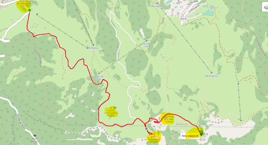 Mappa San Valentino Corno della Paura Bocchettsa D'Ardole Mappa San Valentino Corno della Paura Bocchettsa D'Ardole