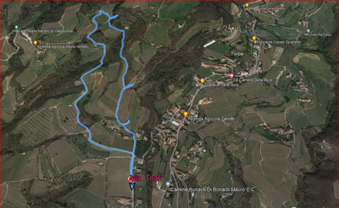 Mappa del percorso Mappa del percorso