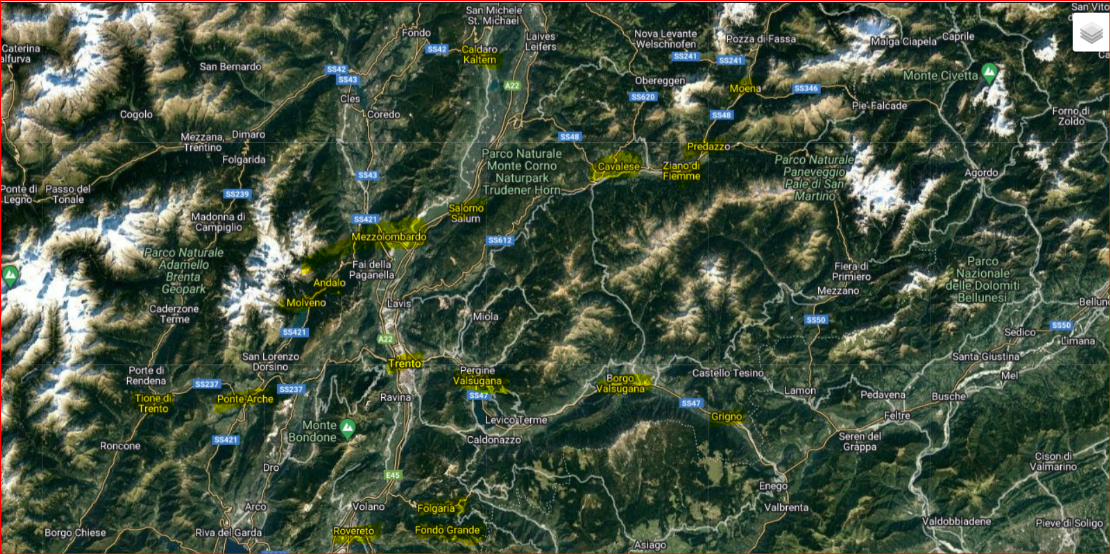 Mappa trentino AA Mappa trentino AA