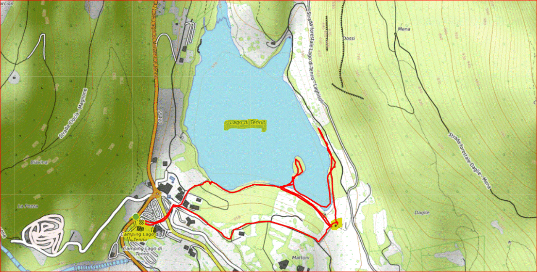 Mappa percorso Lago di Tenno Mappa percorso Lago di Tenno