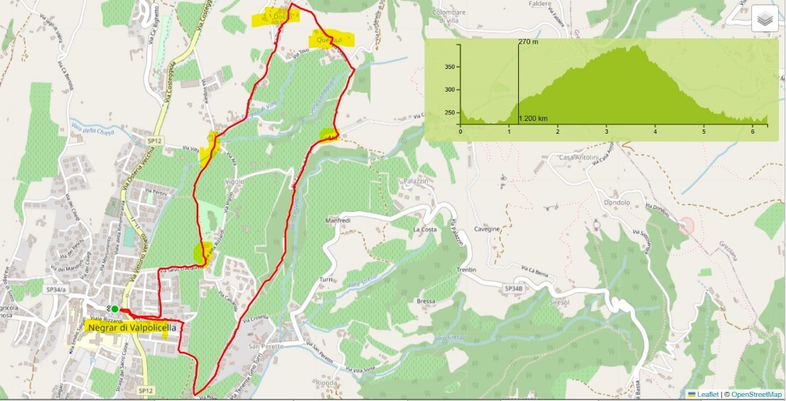 Mappa percorso a spasso con Gerardo Palio 2023 Negrar Mappa percorso a spasso con Gerardo Palio 2023 Negrar