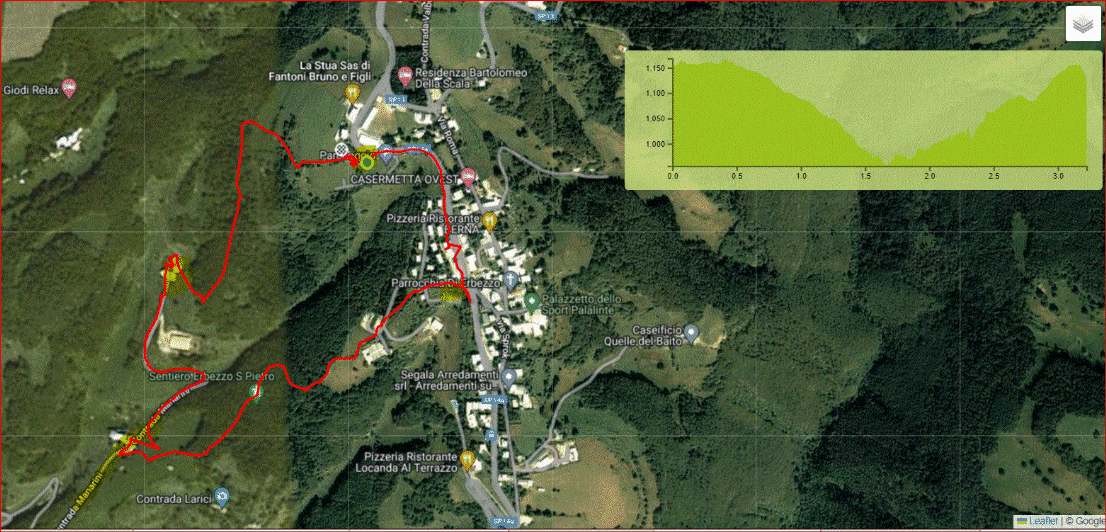Mappa Erbezzo e le contrade Menarini Lessi Mappa Erbezzo e le contrade Menarini - Lessi